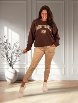 Goud glans broek van Dyvie