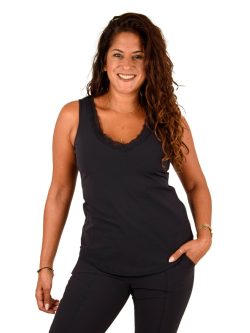 Donkerblauw travelstof hemdje van Mi Piace