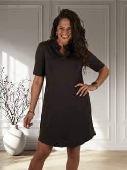 Zwart travelstof jurkje van New Collection