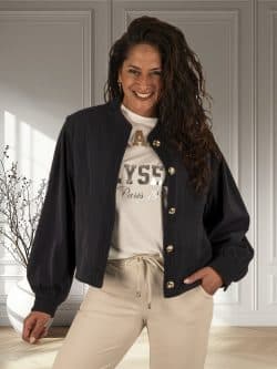 Donkerblauw bomberjack van Mi Piace