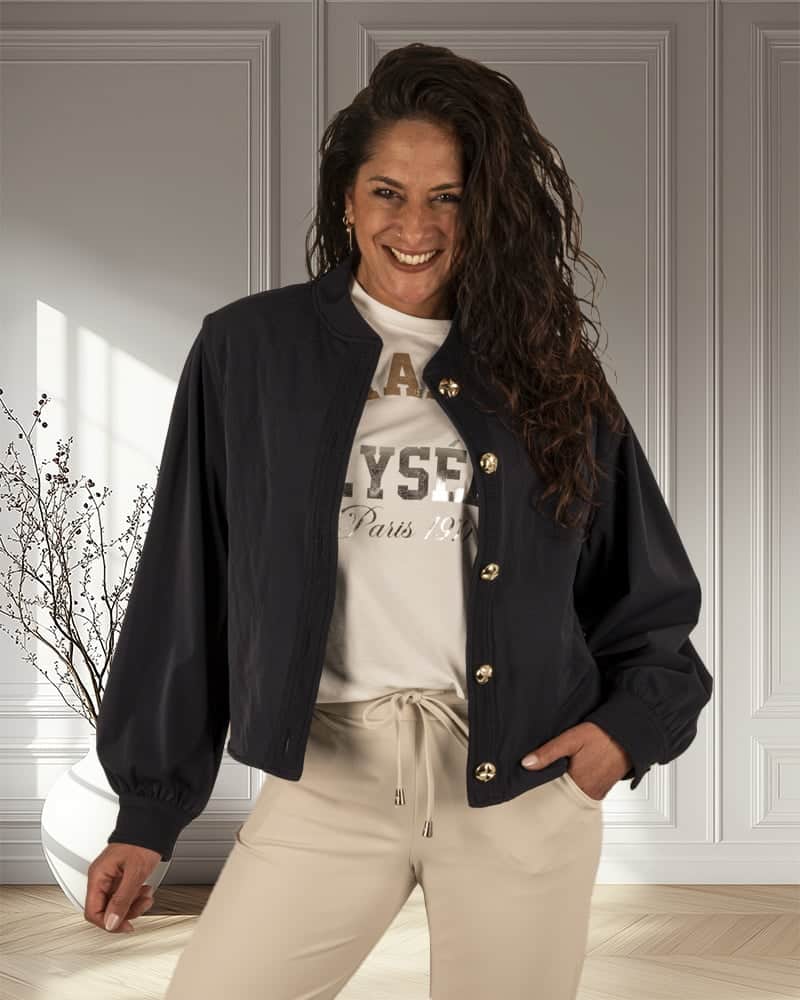 Donkerblauw bomberjack van Mi Piace
