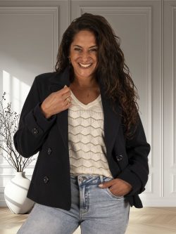 Donkerblauwe jas van El-Vita