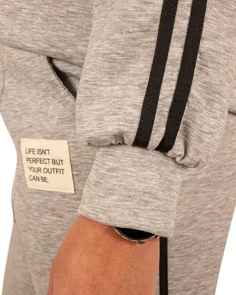 Grijs joggingpak met zwarte bies van El-Vita - Afbeelding 3