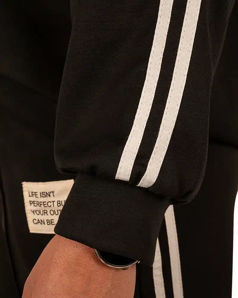 Zwart joggingpak met witte bies van El-Vita - Afbeelding 3