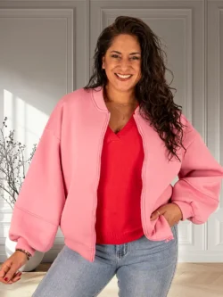 Roze sweatvest "Love" van Turquoise