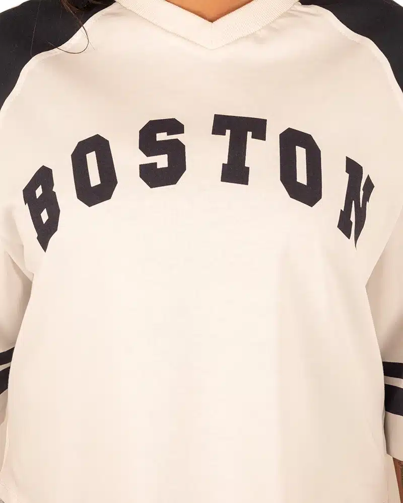 Wit/donkerblauw shirt "Boston" van Feelkoo - Afbeelding 4