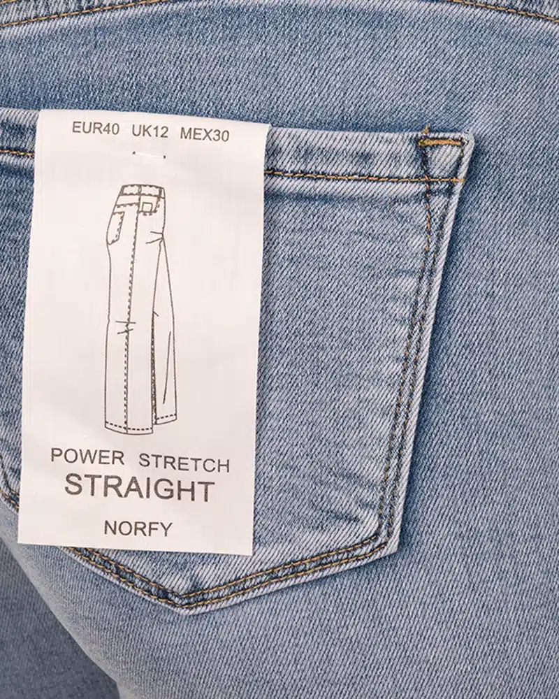 Light blue high rise straight jeans van Norfy - Afbeelding 6