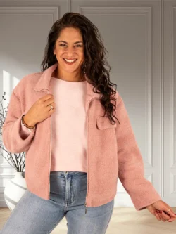 Oudroze zacht jasje van BM Fashion