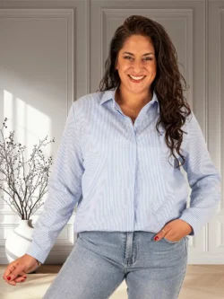 Blauw/wit gestreepte blouse van Gemma Ricceri