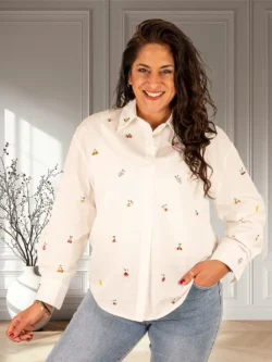 Witte blouse met strass van Gemma Ricceri