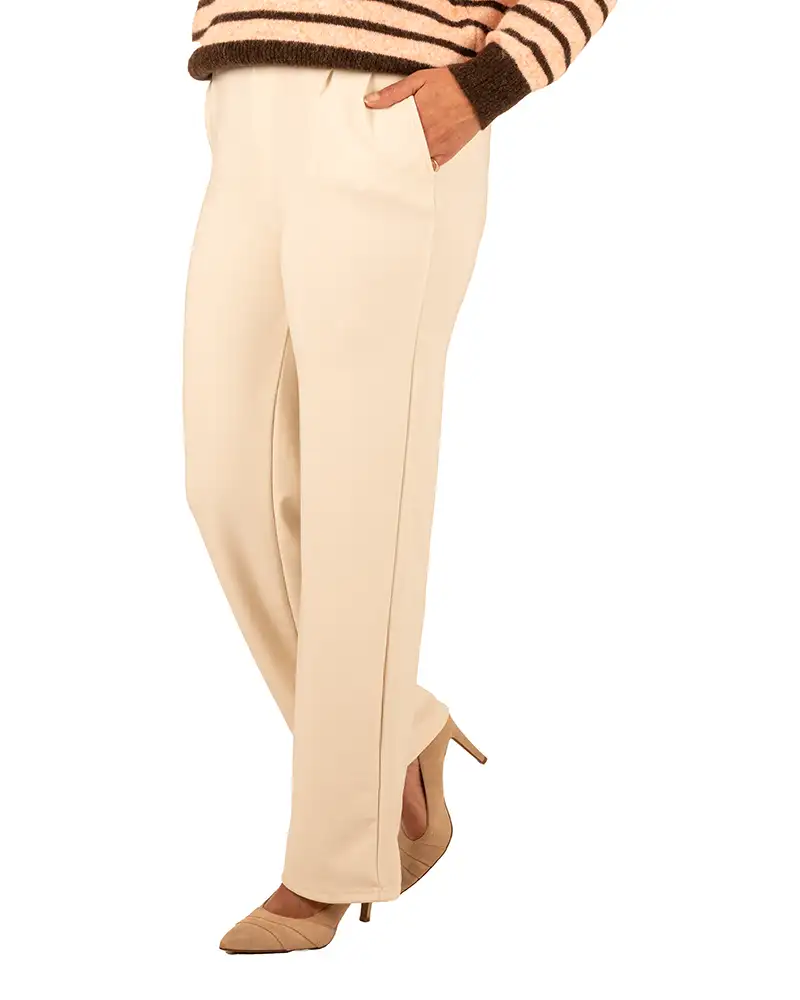 Lichtbeige tregging met wijde pijp van Yu&Me - Afbeelding 2