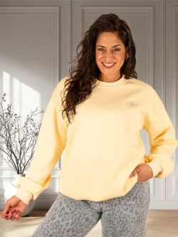 Lichtgele sweater "Alo" van El-Vita