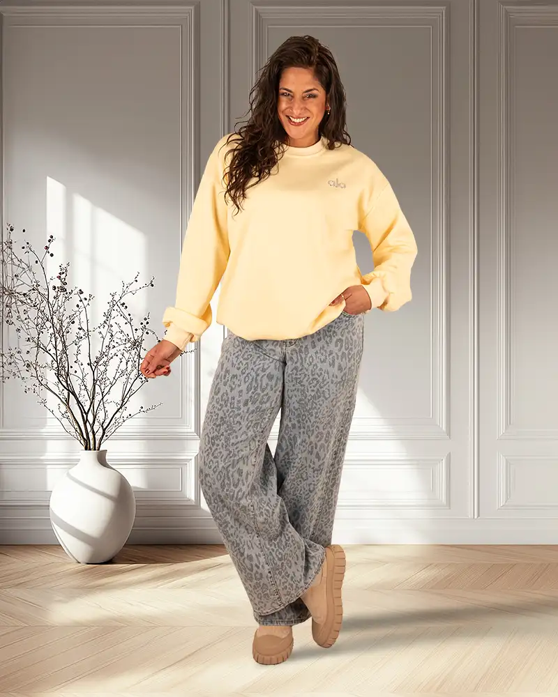 Lichtgele sweater "Alo" van El-Vita - Afbeelding 2
