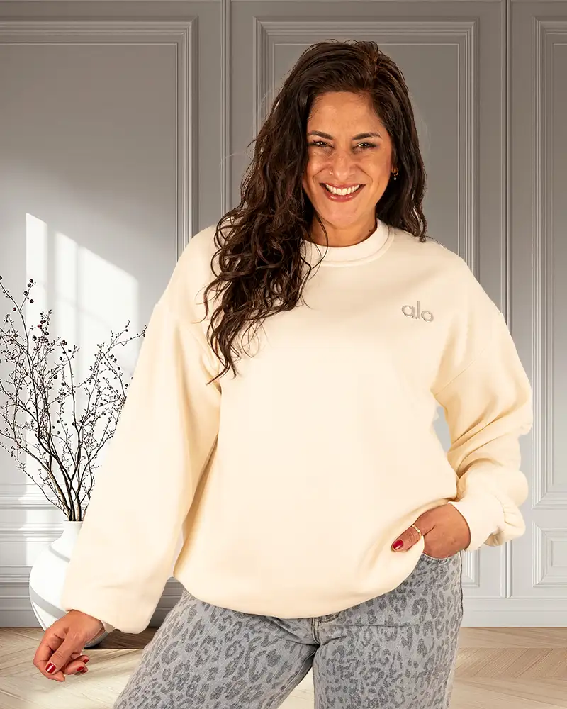 Ecru sweater "Alo" van El-Vita