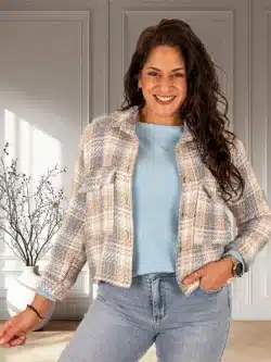 Blauw geruit jasje van Forza