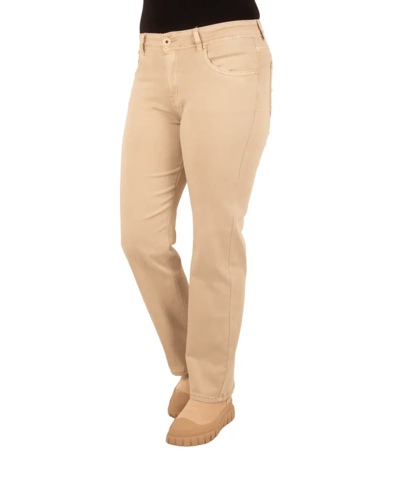 Beige high waist straight jeans van Norfy - Afbeelding 2