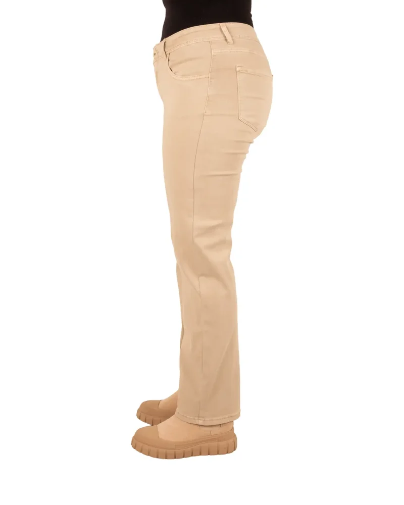Beige high waist straight jeans van Norfy - Afbeelding 3