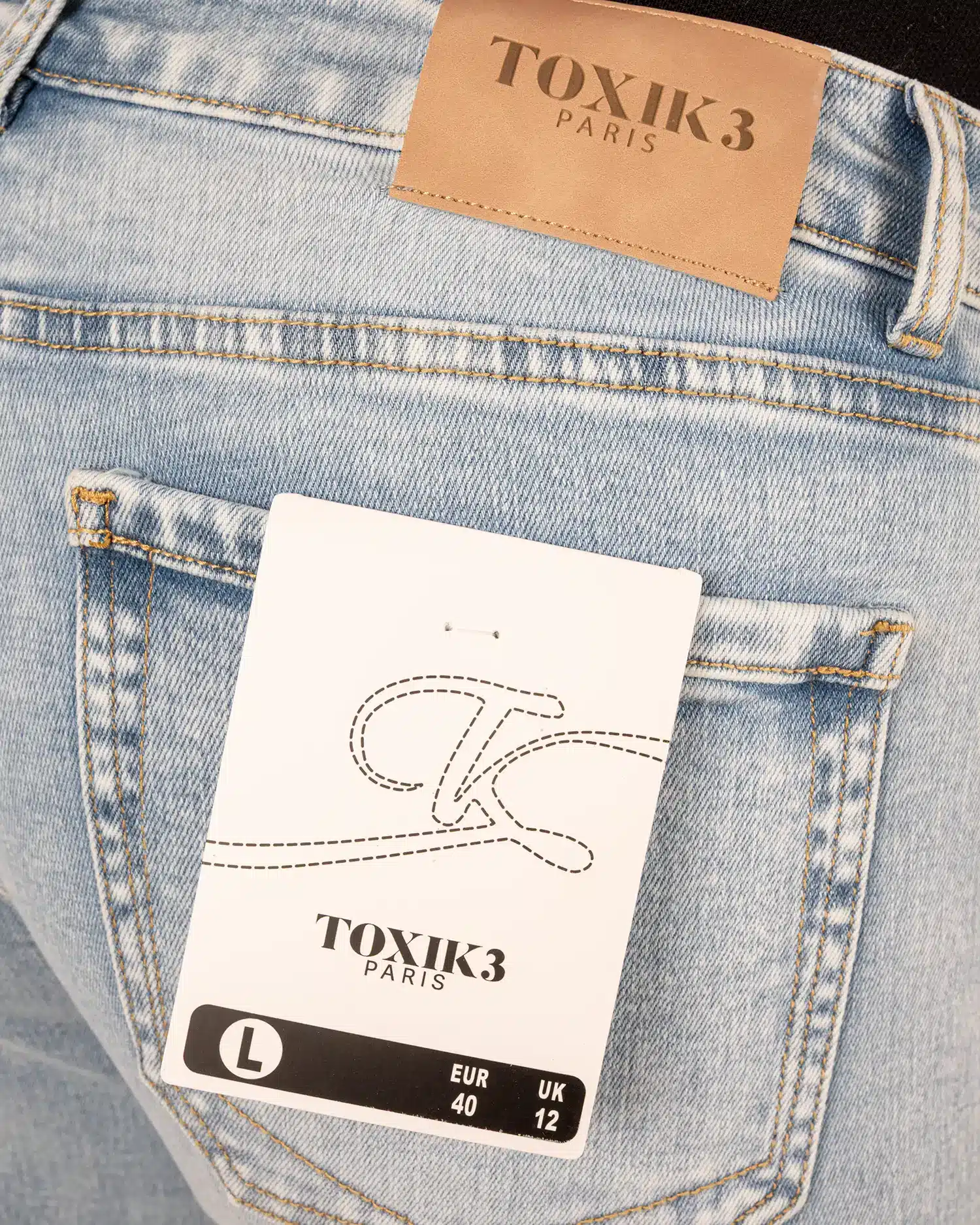 Light blue wide leg jeans van Toxik - Afbeelding 5