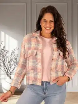 Roze geruit jasje van Forza