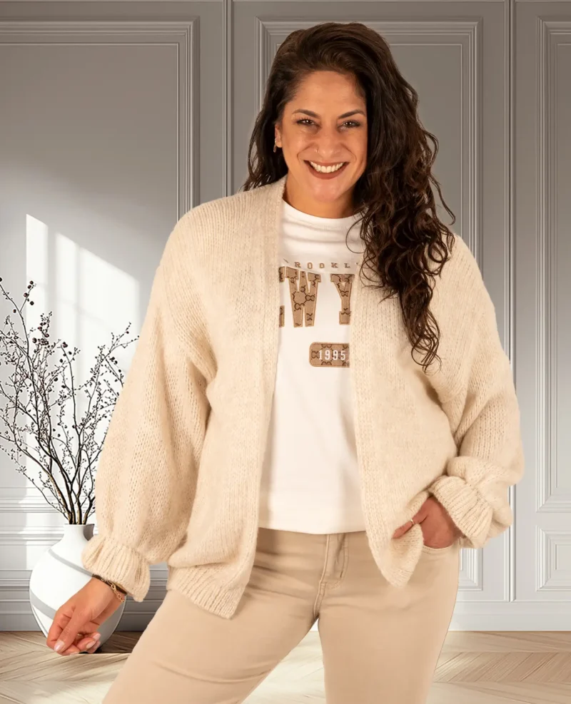 Beige high waist straight jeans van Norfy - Afbeelding 6