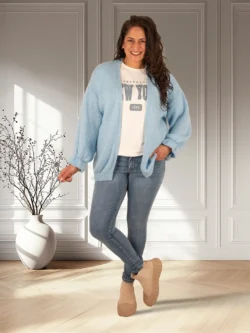 Mid blue skinny push-up jeans van Toxik