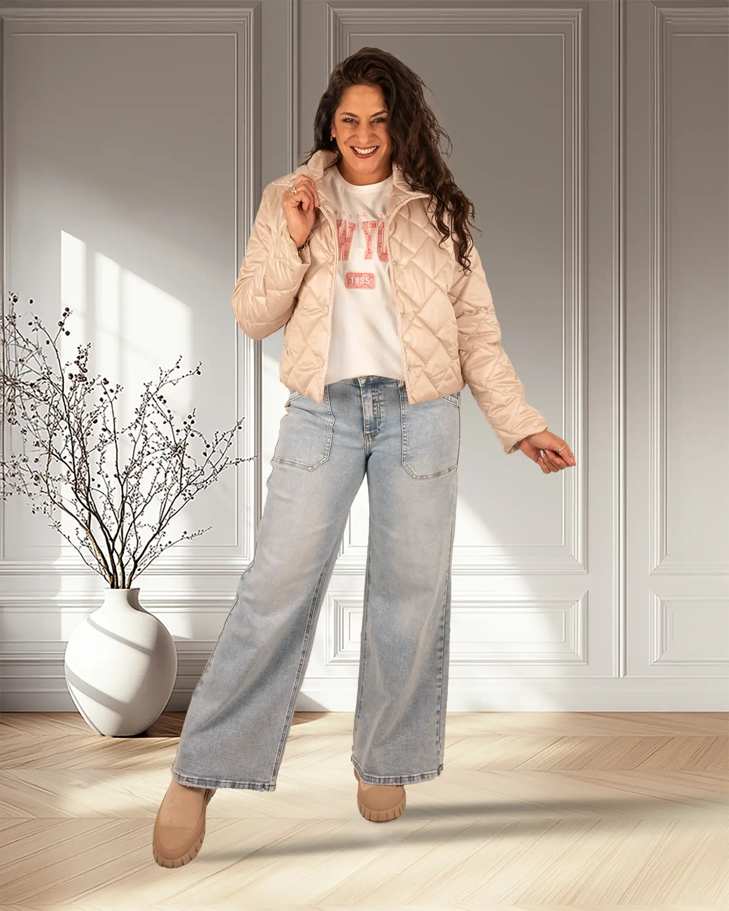 Light blue wide leg jeans van Toxik
