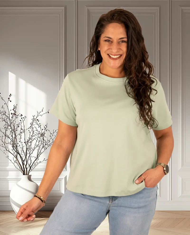 Lichtgroen basis shirt  van Gemma Ricceri