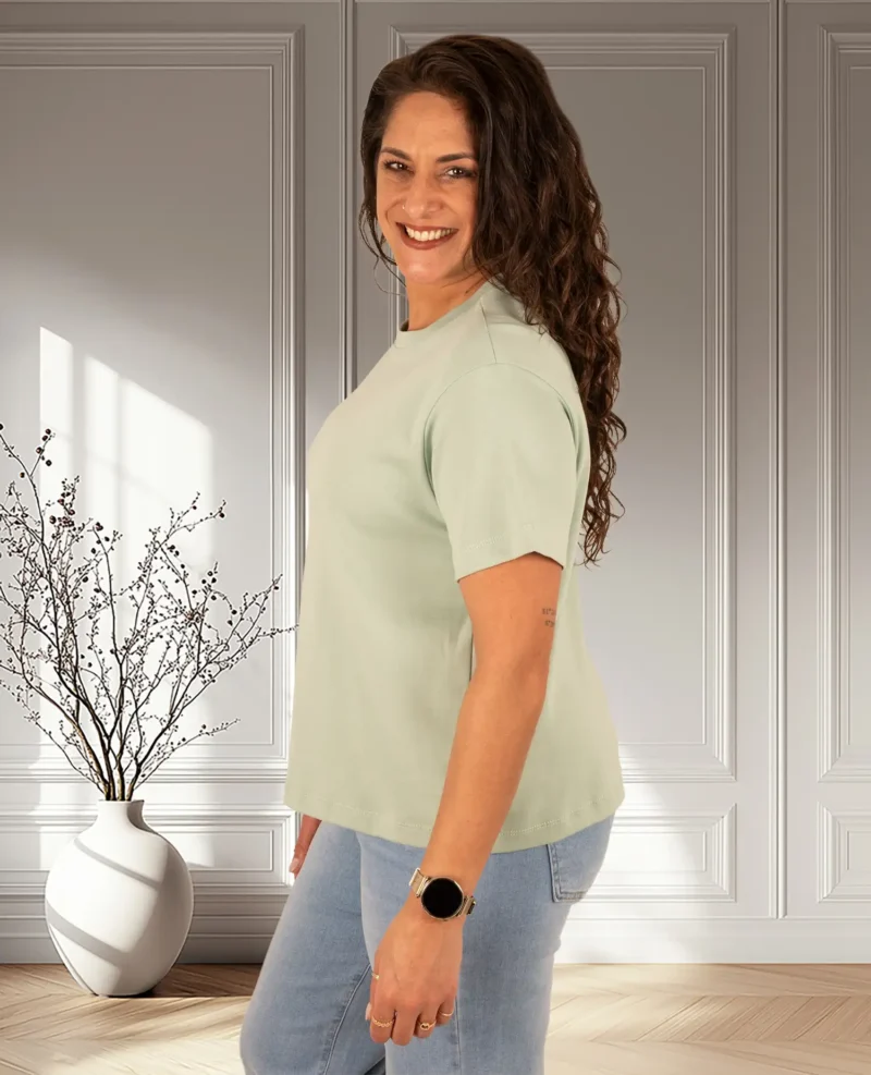 Lichtgroen basis shirt  van Gemma Ricceri - Afbeelding 3