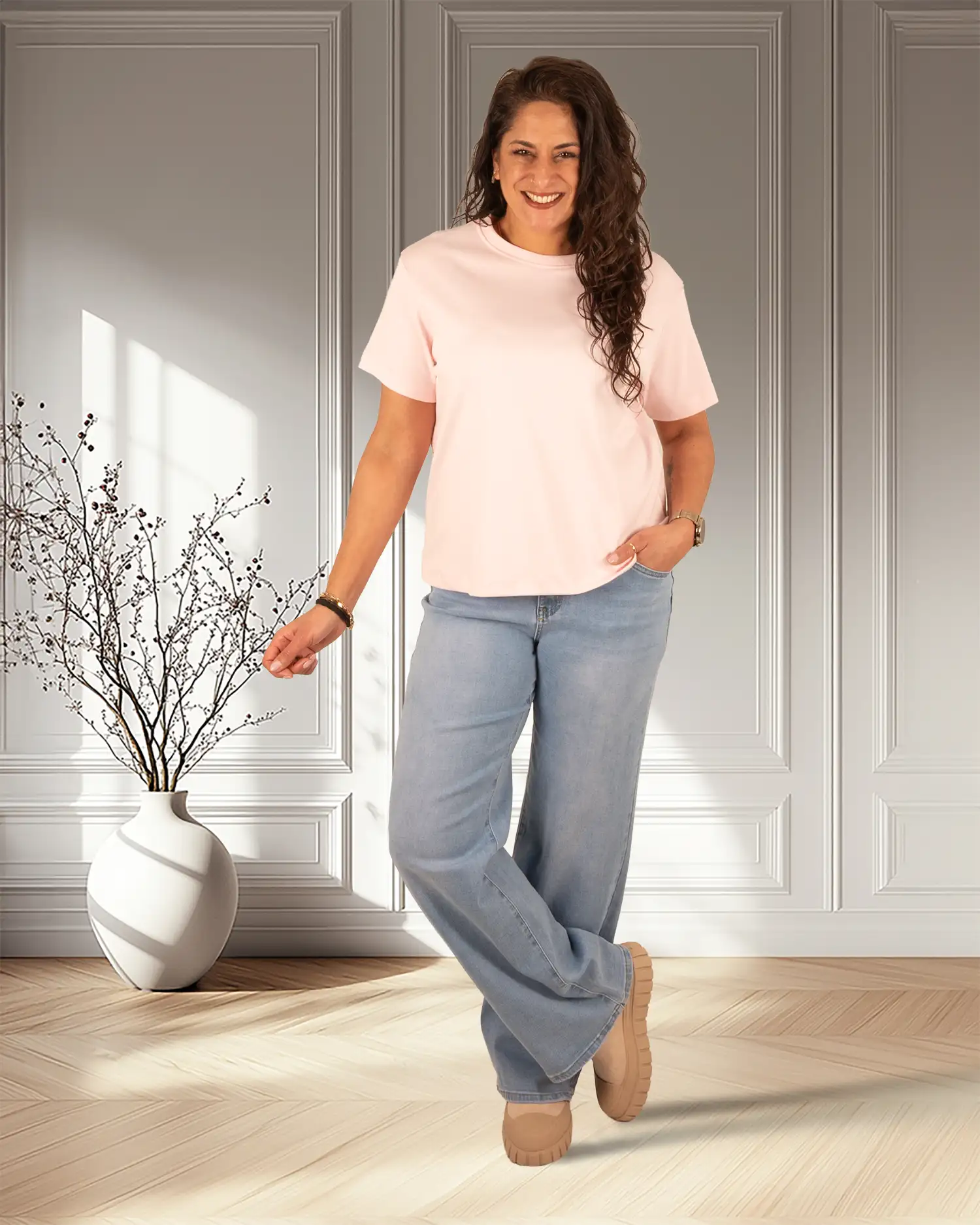 Roze basis shirt  van Gemma Ricceri - Afbeelding 2