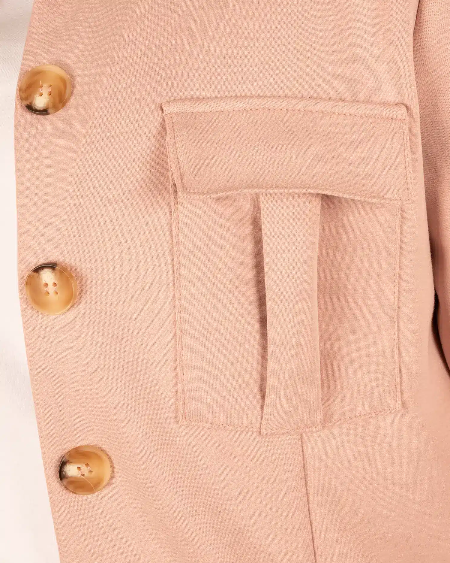 Oudroze joggingpak met jasje en witte bies - Afbeelding 4