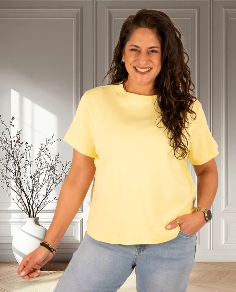 Geel basis shirt  van Gemma Ricceri