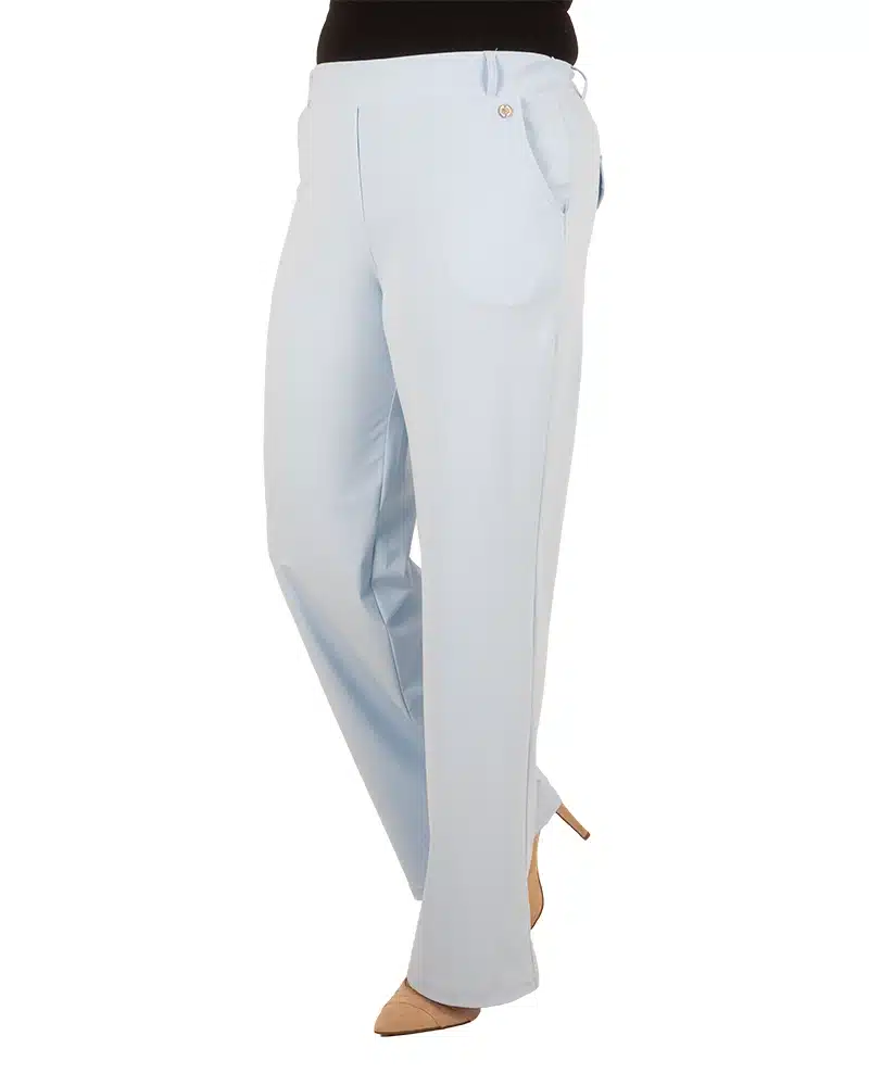 Lichtblauwe travelstof pantalon van Triple Nine - Afbeelding 2