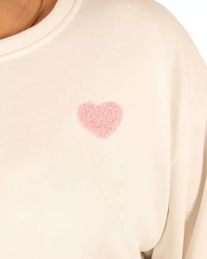 Ecru sweater "Bisous" van Mooij - Afbeelding 5