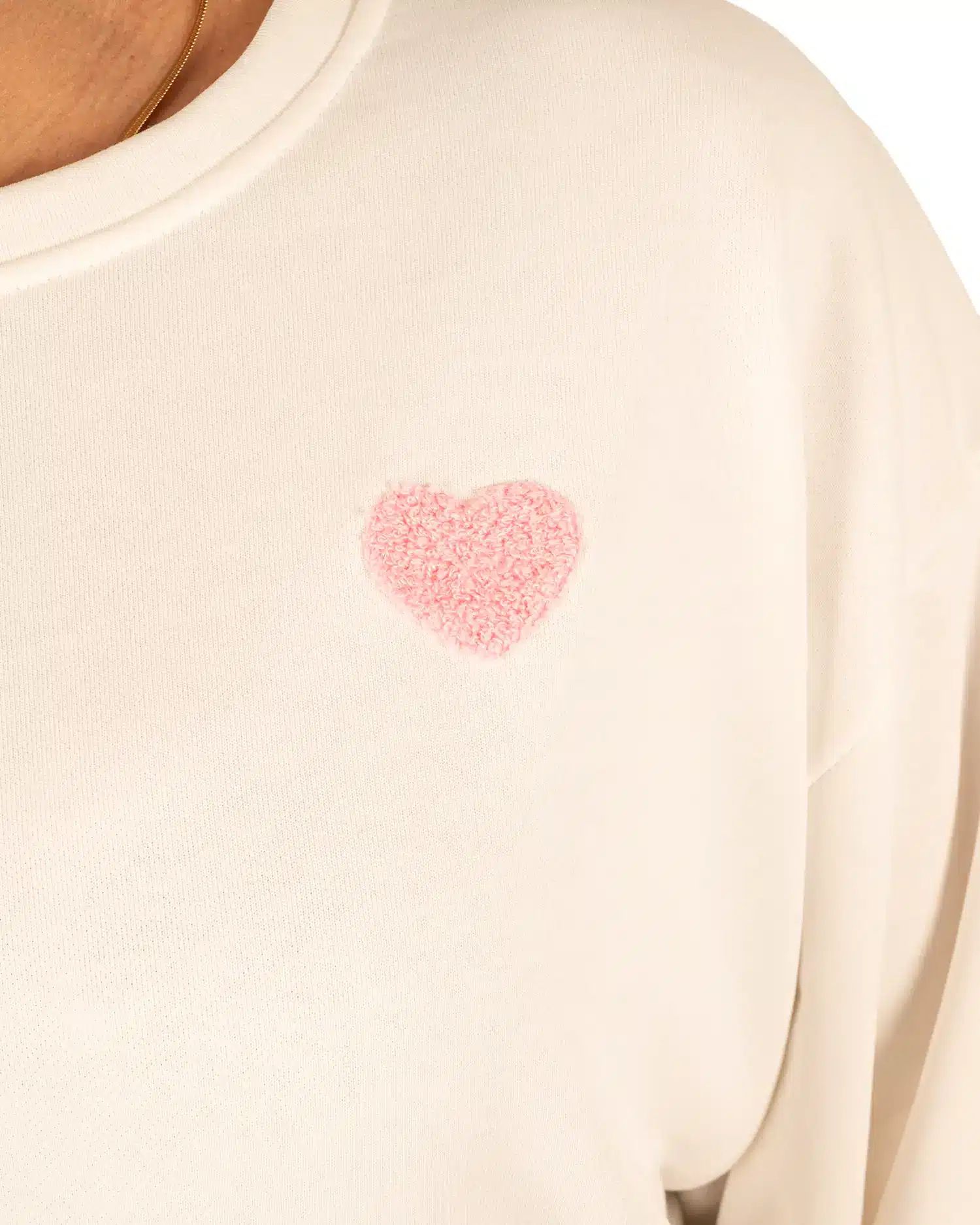 Ecru sweater "Bisous" van Mooij - Afbeelding 5