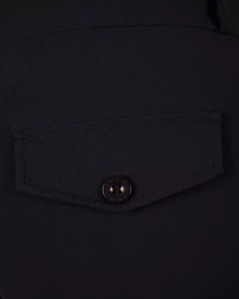 Donkerblauwe travelstof pantalon van Triple Nine - Afbeelding 6