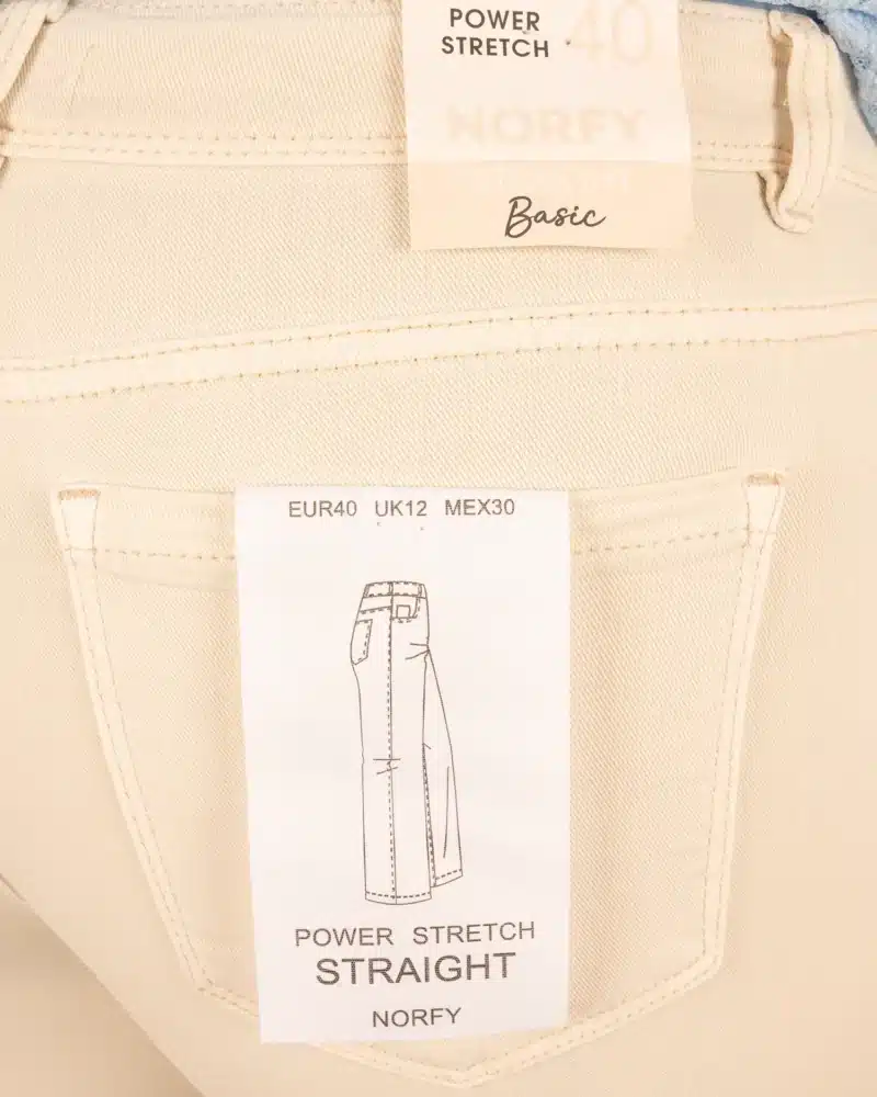 Lichtbeige high waist straight jeans van Norfy - Afbeelding 5