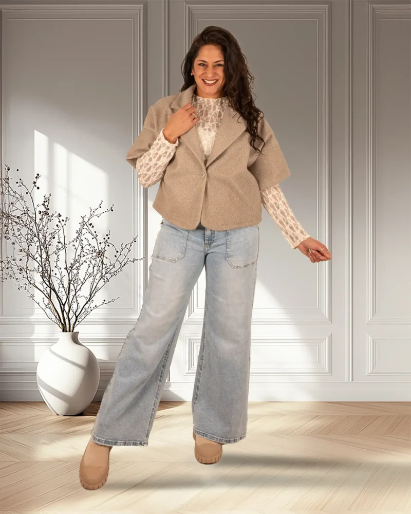 Beige kanten top van El-Vita - Afbeelding 6