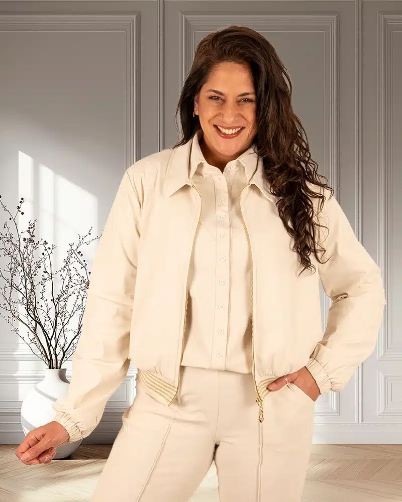 Lichtbeige bomberjack van Triple Nine