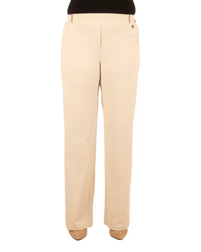 Lichtbeige travelstof pantalon van Triple Nine - Afbeelding 4