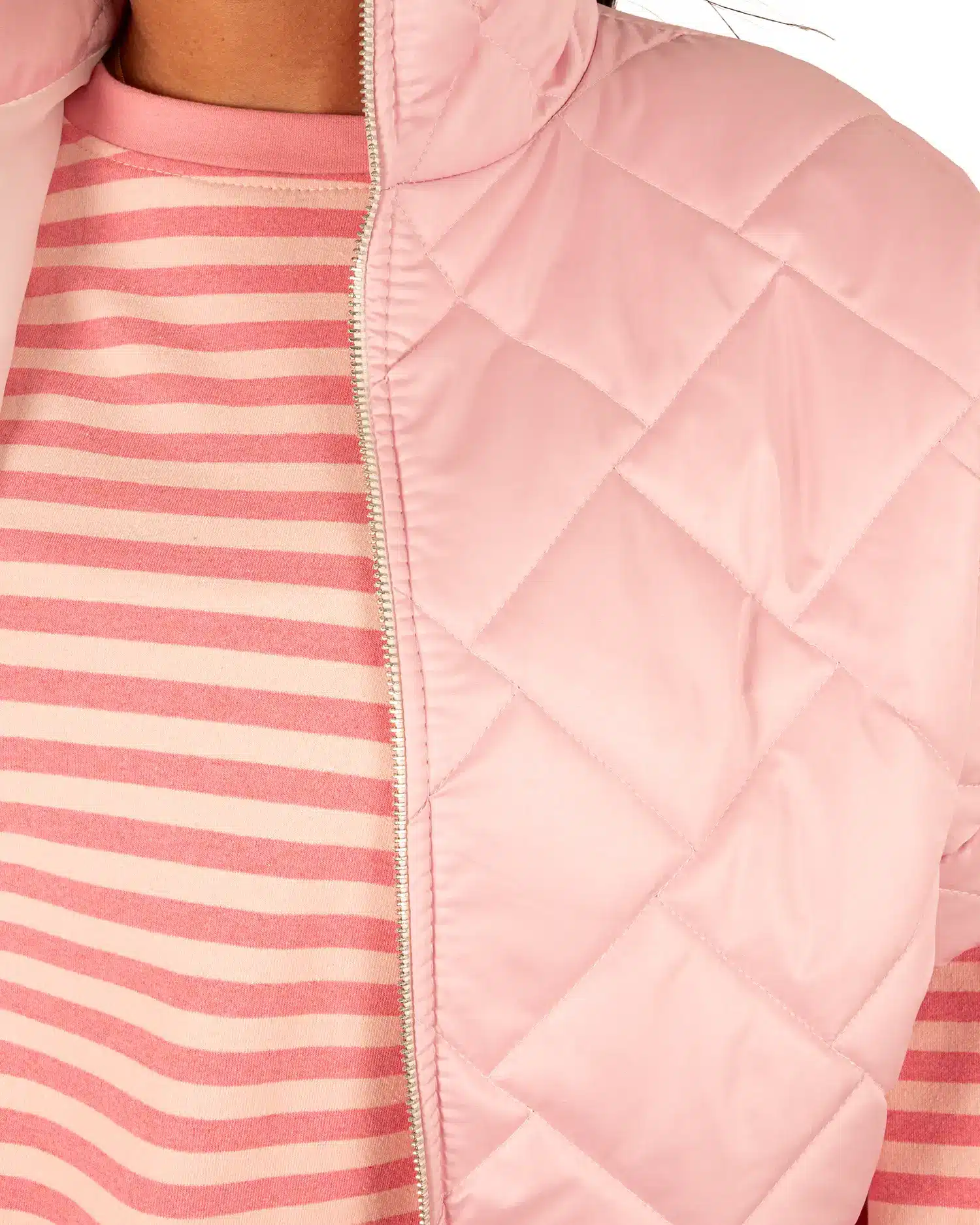 Lichtroze bodywarmer met korte mouw van El-Vita - Afbeelding 3