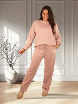 Oudroze joggingpak lange mouw