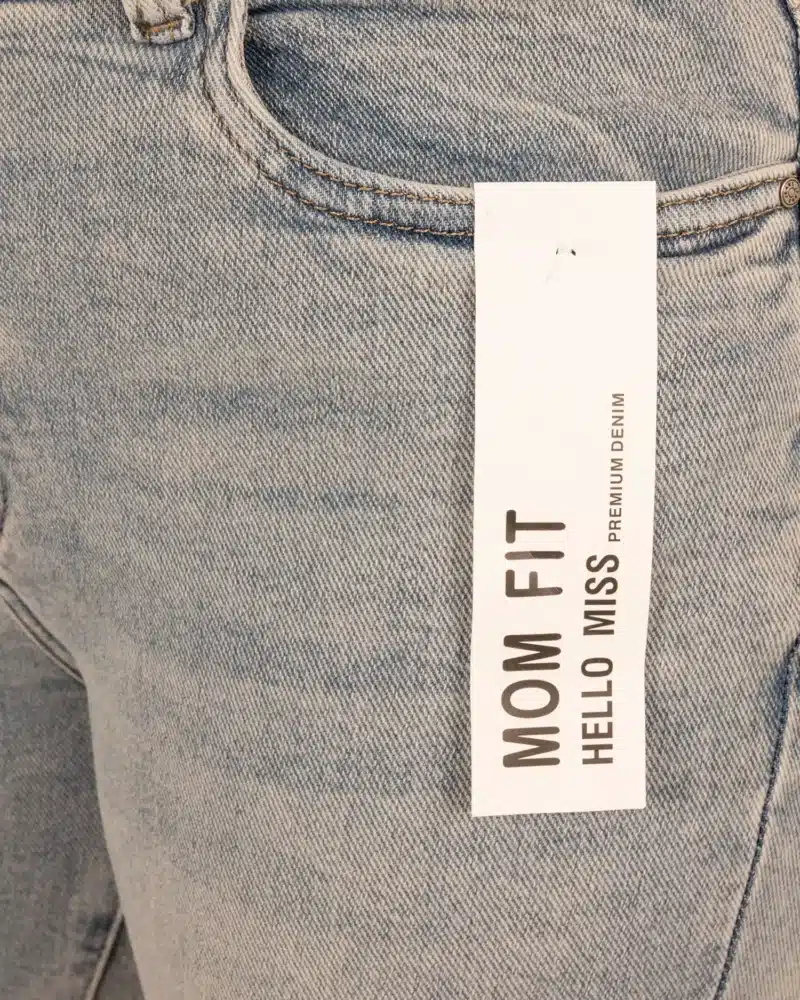 Dirty wash high waist mom jeans van Hello Miss - Afbeelding 6