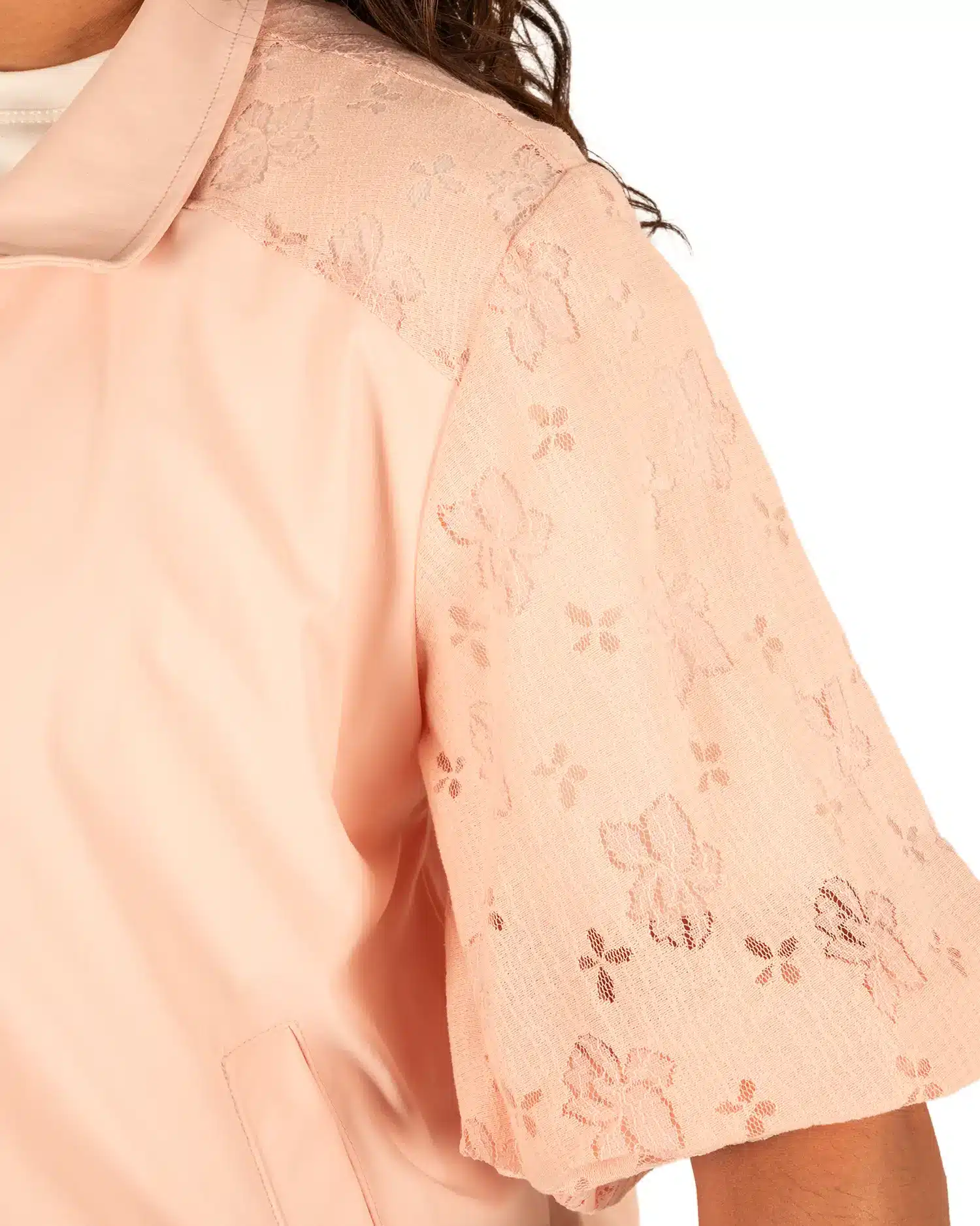 Poeder roze bomberjack kant van Triple Nine - Afbeelding 6