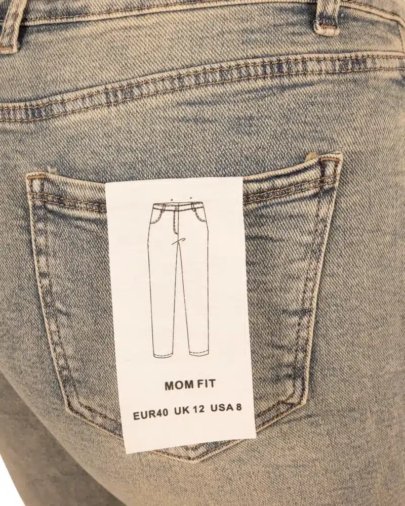 Dirty wash high waist mom jeans van Hello Miss - Afbeelding 6