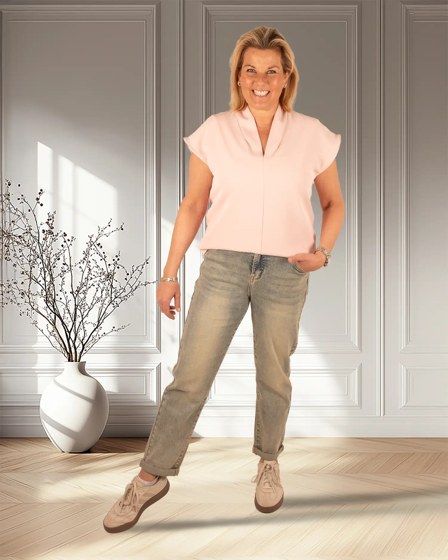 Oudroze top van Perla Nera - Afbeelding 2