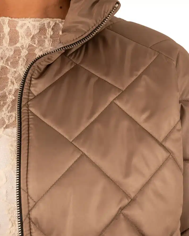 Bruine bodywarmer met korte mouw van El-Vita - Afbeelding 4