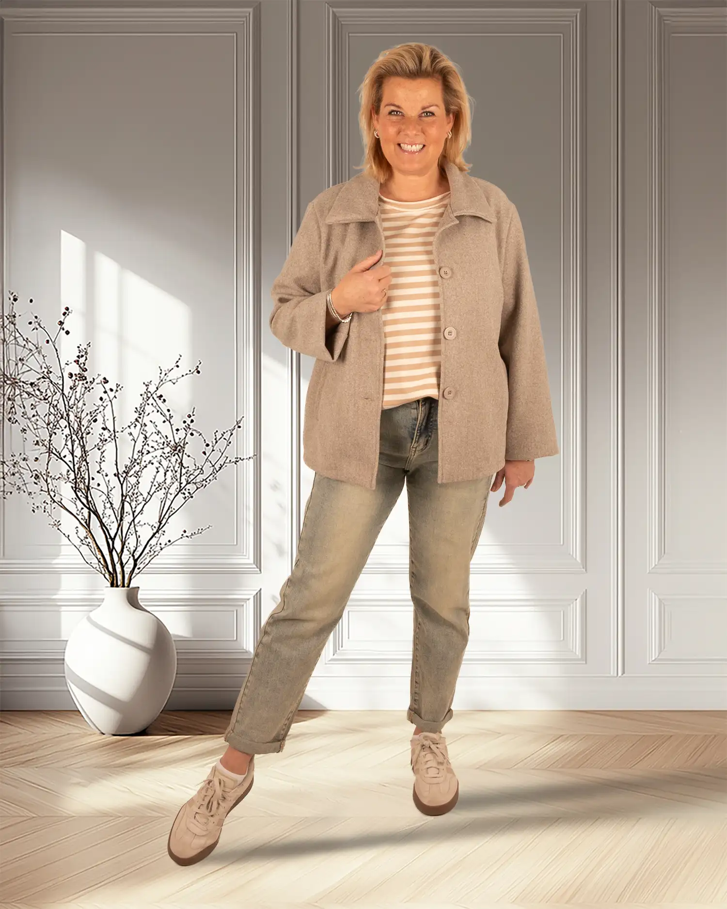 Donkerbeige jasje van El-Vita - Afbeelding 2