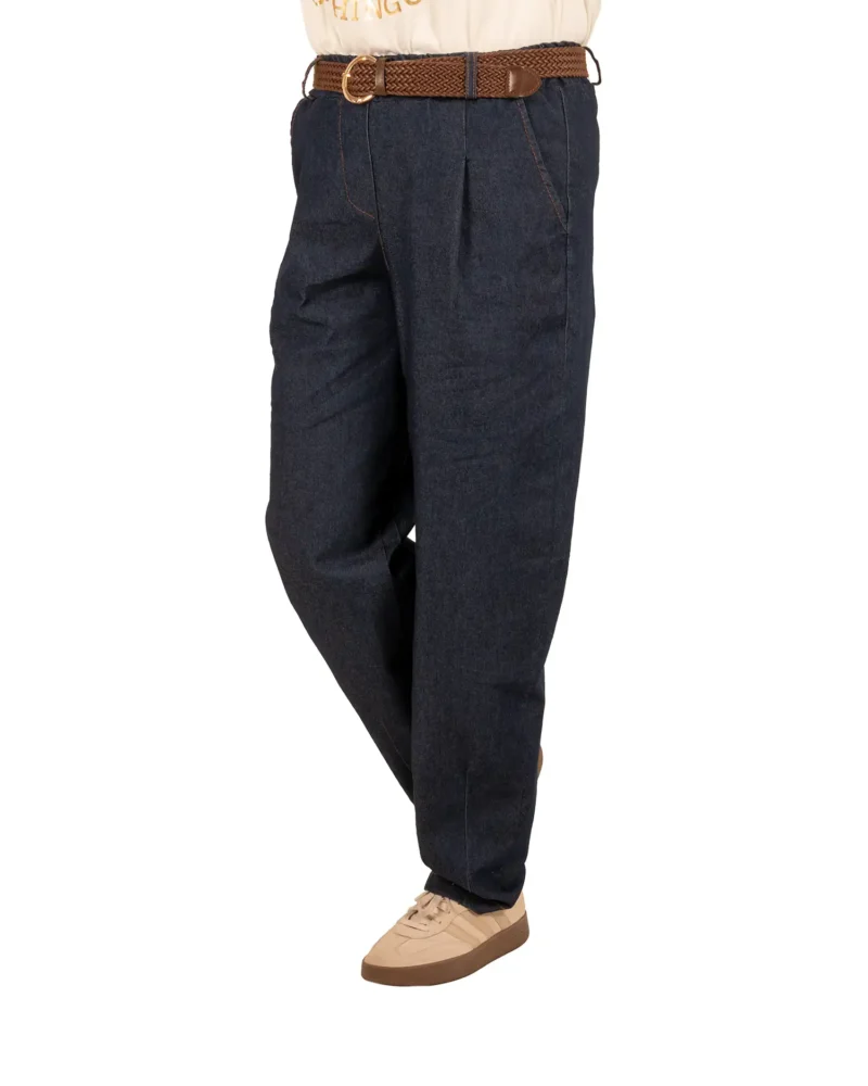 Jeans stretch broek met riem van Chastar - Afbeelding 2