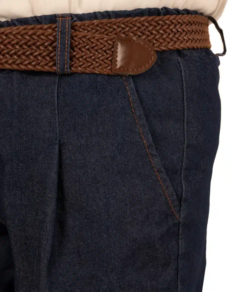 Jeans stretch broek met riem van Chastar - Afbeelding 5