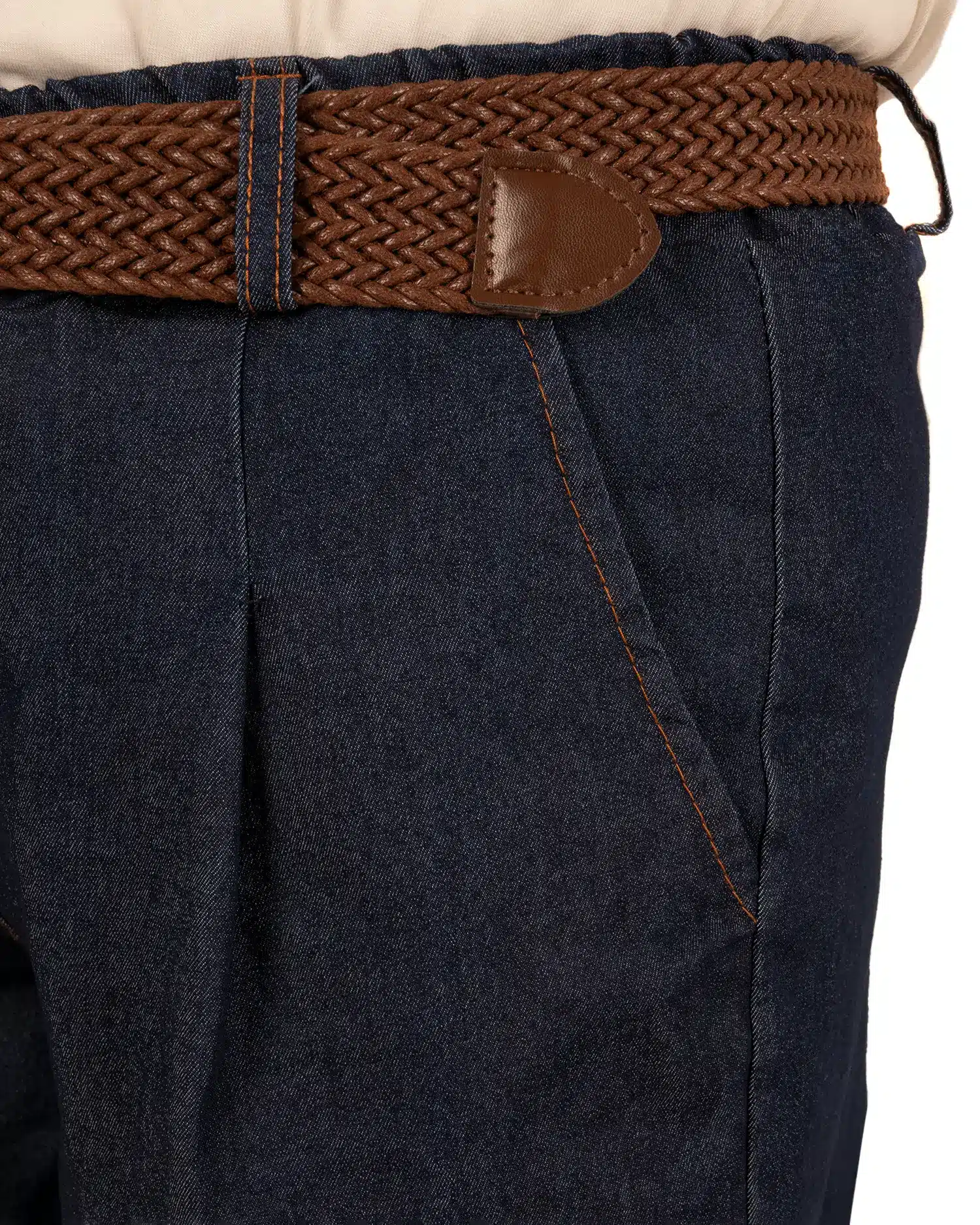 Jeans stretch broek met riem van Chastar - Afbeelding 5